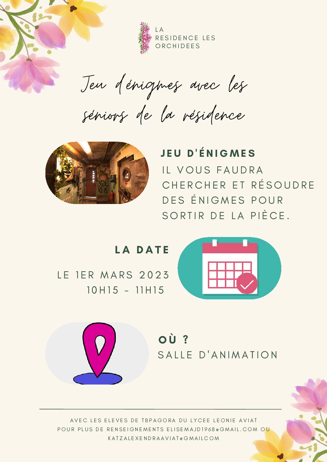 Escape Game aux « Orchidées »